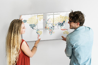 Magnetic writing board Names of countries