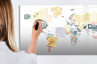 Magnetic writing board Names of countries