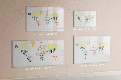Magnetic writing board Names of countries