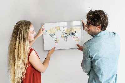 Magnetic writing board Names of countries