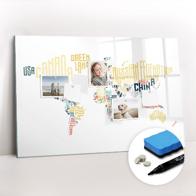 Magnetic writing board Names of countries