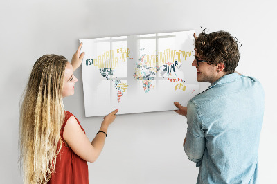 Magnetic writing board Names of countries