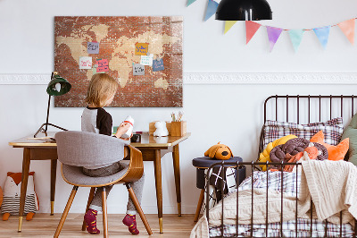 Magnetic board for drawing World Map on Brick