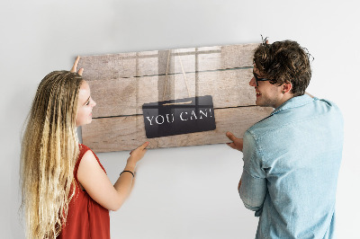 Magnetic erase board You can write!