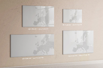 Magnetic writing board Banknew world map