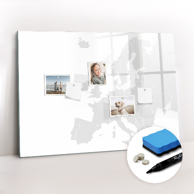 Magnetic erase board Map of Europe
