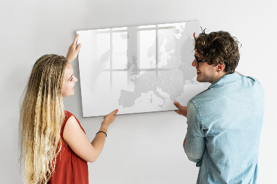 Magnetic erase board Map of Europe
