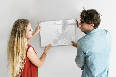 Magnetic erase board Map of Europe
