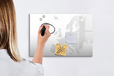 Magnetic erase board Map of Europe