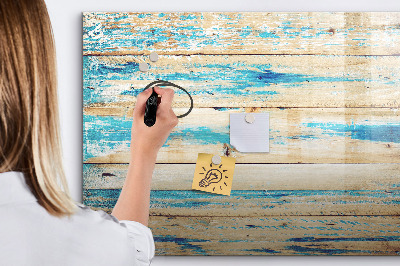 Magnetic board for drawing Scratched wood