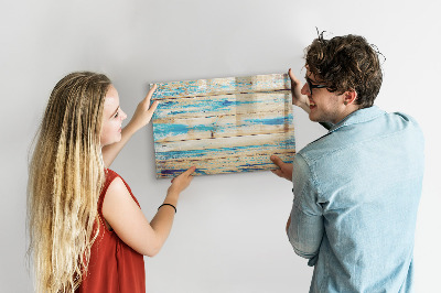 Magnetic board for drawing Scratched wood