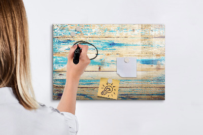 Magnetic board for drawing Scratched wood