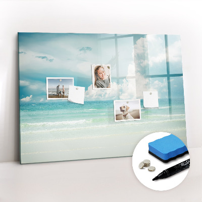 Magnetic writing board Sea landscape