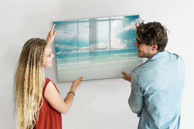 Magnetic board for writing Sea landscape
