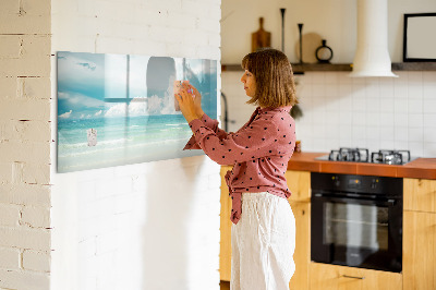 Magnetic board for writing Sea landscape