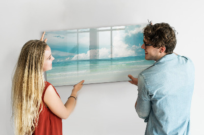 Magnetic board for writing Sea landscape