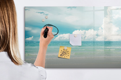 Magnetic board for writing Sea landscape