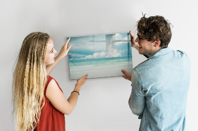 Magnetic board for writing Sea landscape