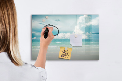 Magnetic board for writing Sea landscape