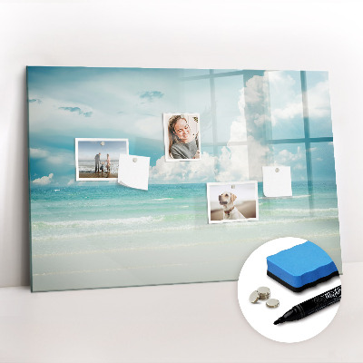 Magnetic board for writing Sea landscape
