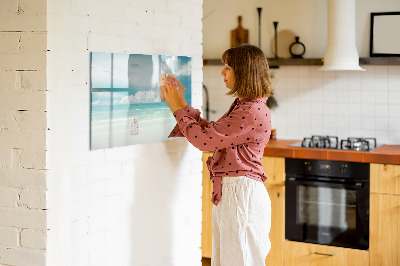 Magnetic board for writing Sea landscape