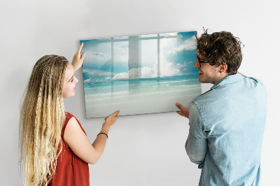 Magnetic board for writing Sea landscape