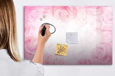 Magnetic erase board Roses abstract