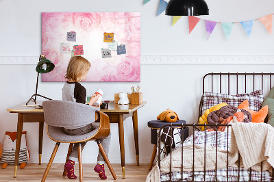 Magnetic erase board Roses abstract