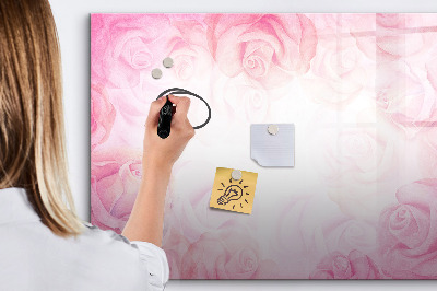 Magnetic erase board Roses abstract