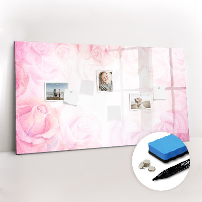 Magnetic erase board Roses abstract