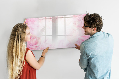 Magnetic erase board Roses abstract