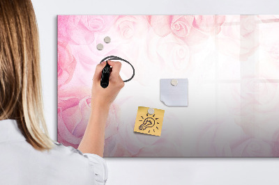 Magnetic erase board Roses abstract