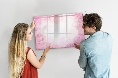 Magnetic erase board Roses abstract