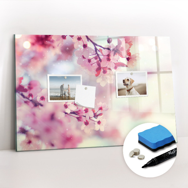 Magnetic board for drawing Spring flowers