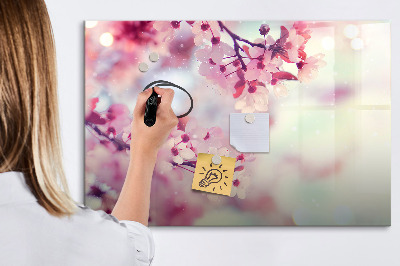 Magnetic erase board Spring flowers