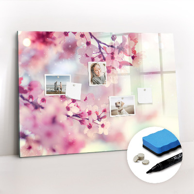 Magnetic erase board Spring flowers