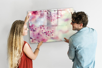 Magnetic board for drawing Spring flowers