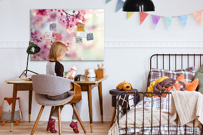Magnetic erase board Spring flowers