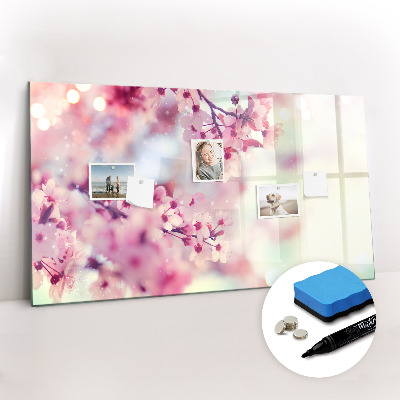 Magnetic erase board Spring flowers