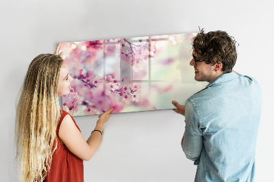 Magnetic erase board Spring flowers