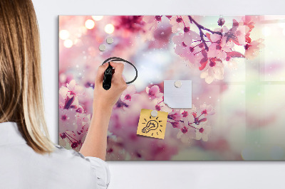 Magnetic erase board Spring flowers