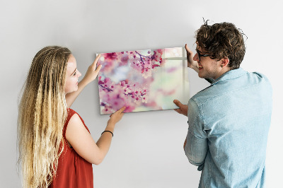 Magnetic board for drawing Spring flowers