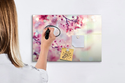 Magnetic board for drawing Spring flowers
