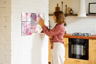 Magnetic board for drawing Spring flowers