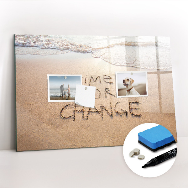 Magnetic board for writing Beach Quote