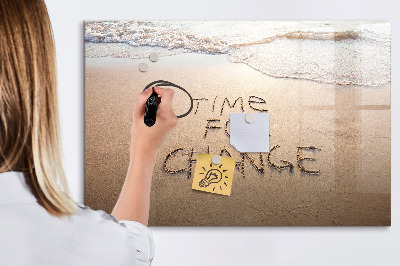 Magnetic erase board Beach Quote