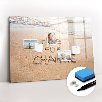 Magnetic board for writing Beach Quote