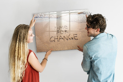 Magnetic board for writing Beach Quote