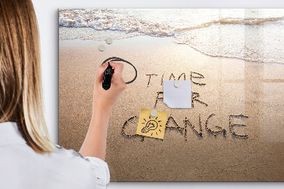 Magnetic erase board Beach Quote