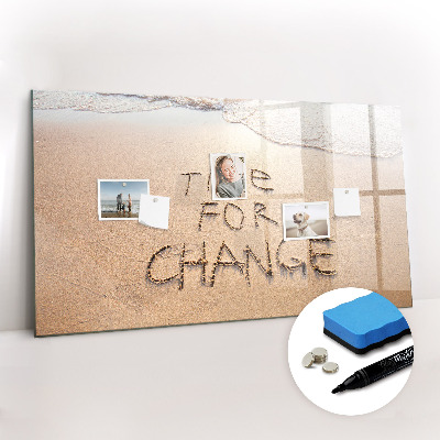 Magnetic erase board Beach Quote